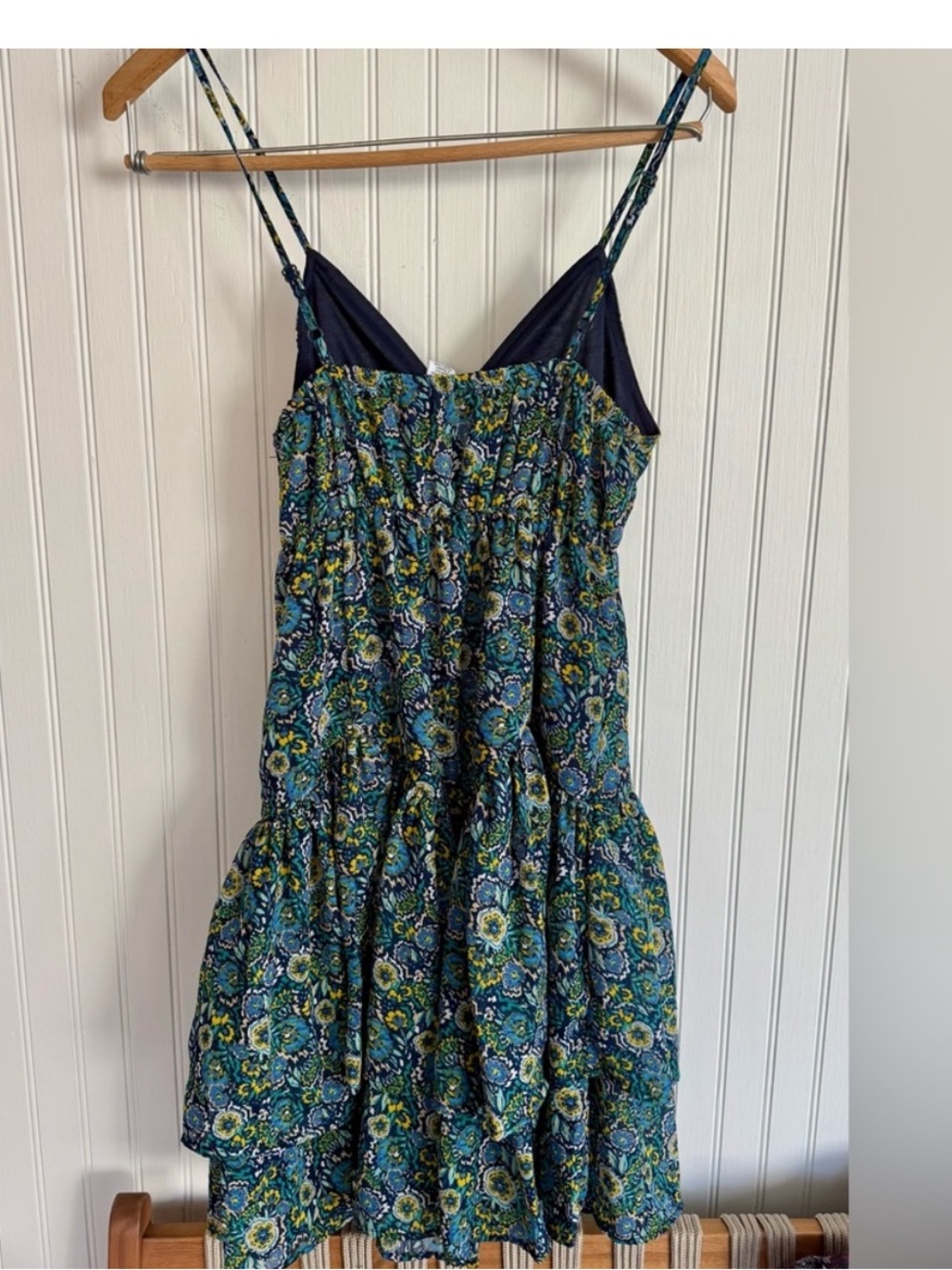 Japna Teal Floral Tiered Mini Dress XS - Picture 6 of 6